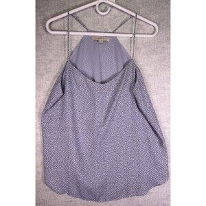Ann Taylor Loft Halter Camisole Top Womens Size Medium Blue Work EUC